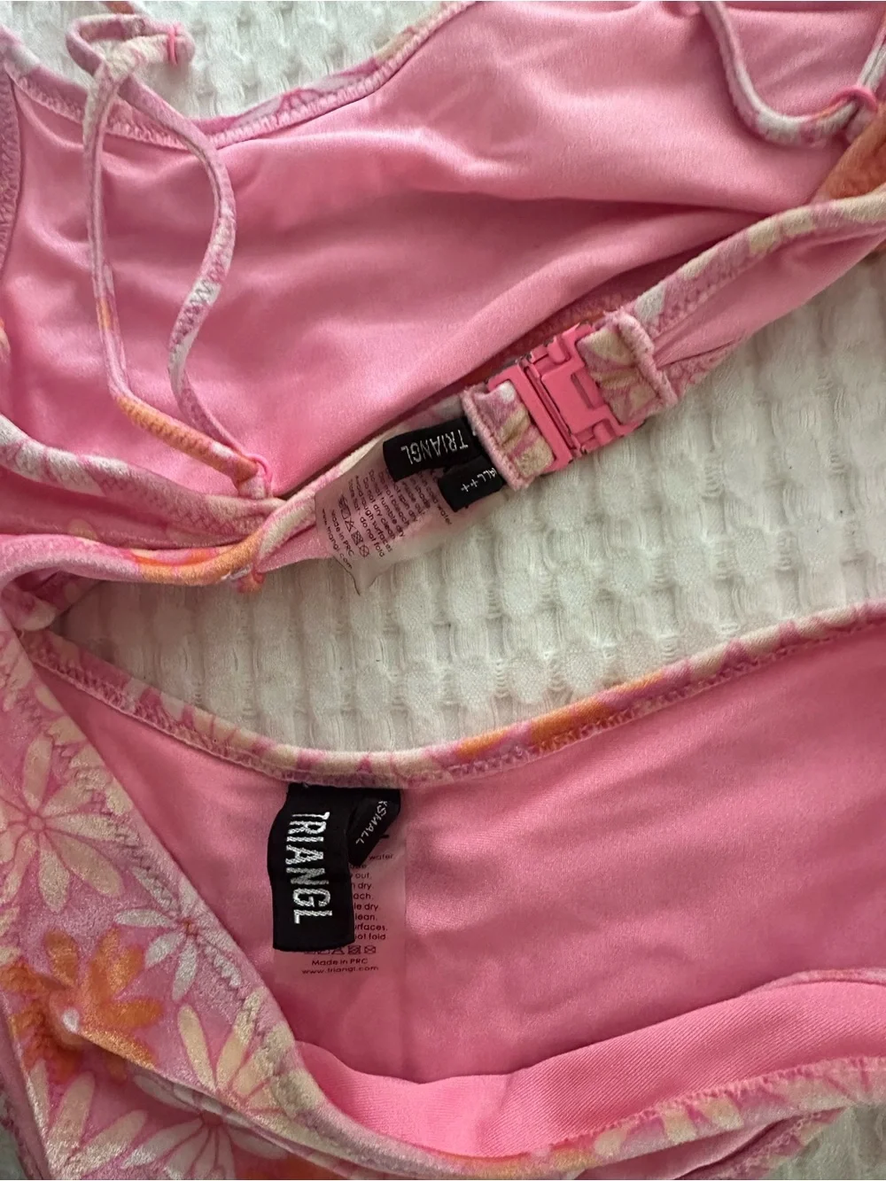 triangl swimwear Pink & Orange Floral Bikini Set